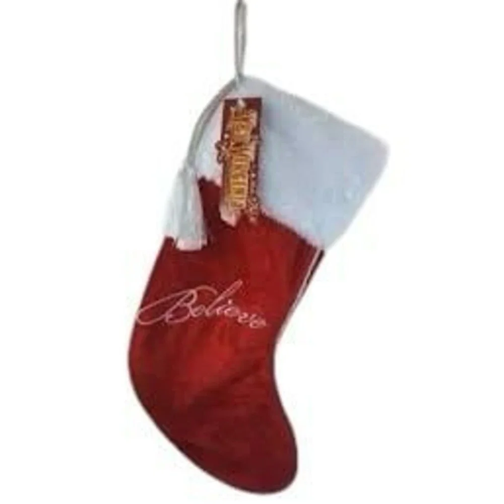 New Macys yes Virginia Believe Christmas Stocking